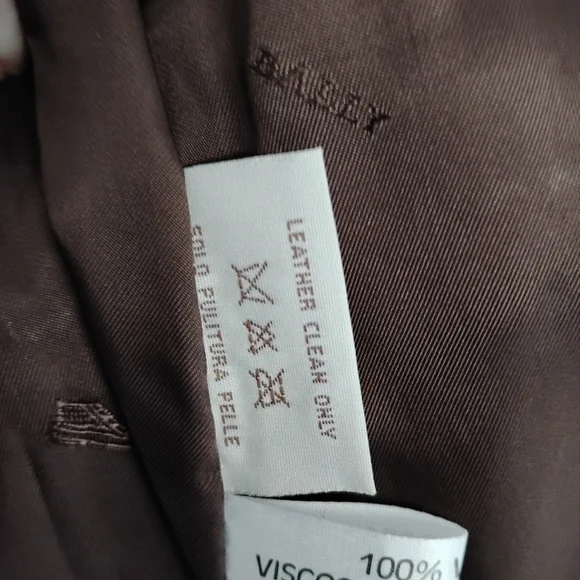 Bally Dark Brown Leather Women's Jacket with Hood Mint Sz 14 - Picture 8 of 8